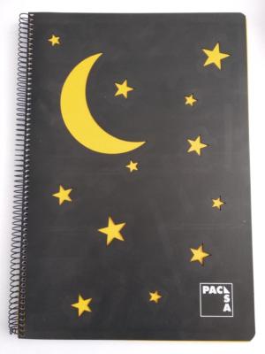 Cuaderno Folio 100 h. Cuadricula 4x4 Tapa Polipropileno Troquelado