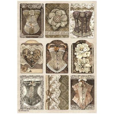 Papel de Arroz Old Lace corsés stamperia