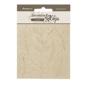 Decorative Chips 14x14 cms Stamperia Forest hojas