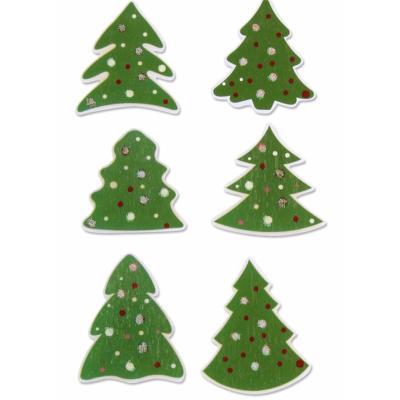 Figuras de Madera Adhesivas Árboles de Navidad