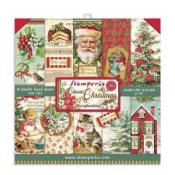 Coleccion Papeles  Stamperia 20.3X20.3  Classic  Christmas