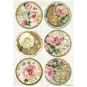 Papel Arroz   Stamperia A-4 Precious circulos
