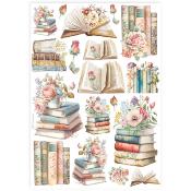 Papel de Arroz libros Stamperia A-4 