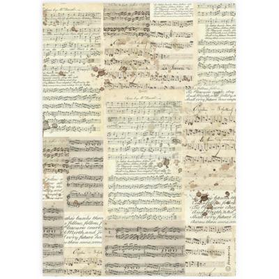 Papel de Arroz Musica Stamperia A-4 
