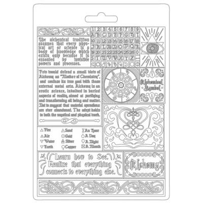 Stamperia Soft Mould A5   Alchemy escrituras