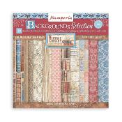 Coleccion Papeles  Stamperia 20.3X20.3  Backgrounds Vintage Library