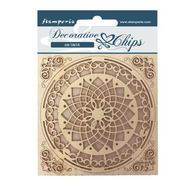 Decorative Chips Stamperia 14x14  cms. Casa Granada plato