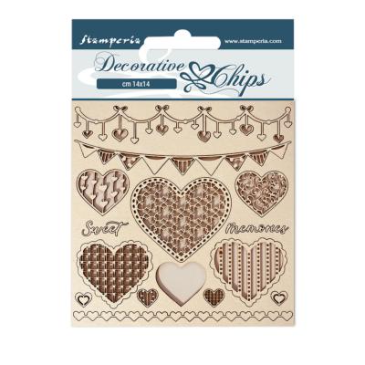 Decorative Chips Stamperia 14x14  cms. DayDream Corazón 