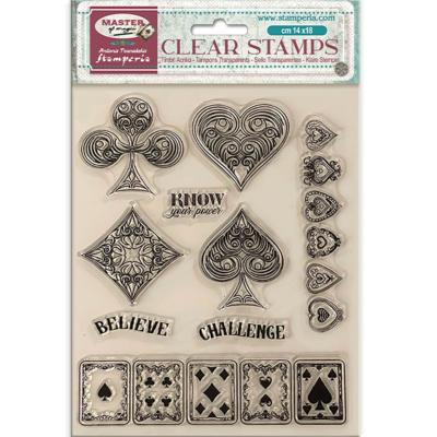 Sellos 14x18 Stamperia Master of Magic naipes