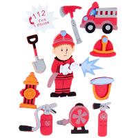 Figuras Goma EVA Adhesiva 3D Bombero