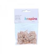Mini Pinzas madera natural 25x3 mm 45 u.