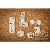 Chipboard - Blocks - Vintage Baby