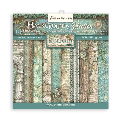 Coleccion Papeles  Stamperia 20.3X20.3 Magic Forest Backgrounds