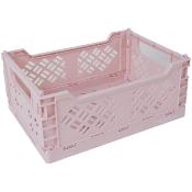 Basquet Plegable grande rosa   24,5x18x10,8  cm Artis Decor