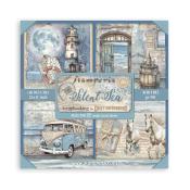 Maxi Block Papeles Scrap Stamperia 30 x30 Silent Sea 1 cara