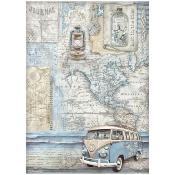 Papel de Arroz Silent Sea Furgoneta Stamperia A-4