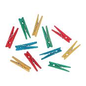  Pinzas madera colores 48x7 mm 48 u.