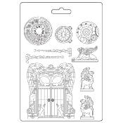 Stamperia Soft Mould A4   Magic Forest puerta y elementos