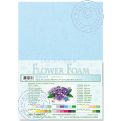 Hoja Din A-4 Foamiran Azul claro  0.8 mm