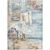 Papel de Arroz Silent Sea Paisaje Stamperia A-4