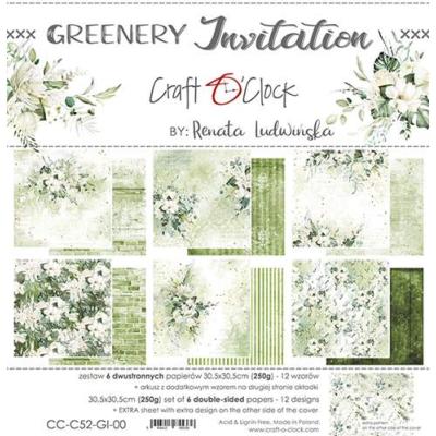 Stack de Papeles 30x30 Greenery Invitation Craft o'clock