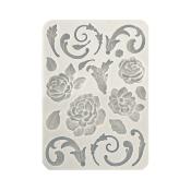 Stamperia Silicone mold A5 Brocante Antique Flores y Decoraciones 