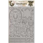 Greyboard A4 2 mm Stamperia Romantic Horses Herraduras