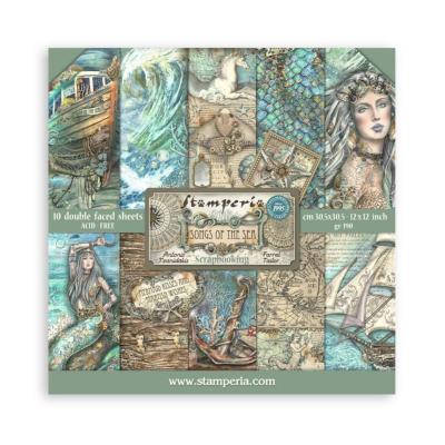 kit de Papeles  Stamperia 30 x30 Songs of The Sea