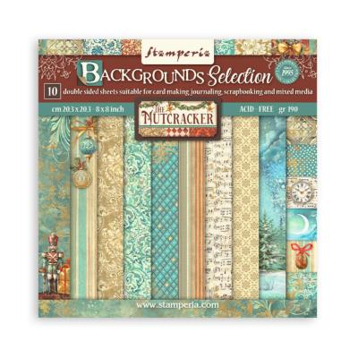Colección Scrap Stamperia 20.3x20.3  Backgrounds The Nutcracker