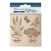 Decorative Chips Stamperia 14x14  cms. Provence  macetas