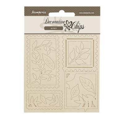 Decorative Chips 14x14 cms Stamperia Dewdrops sellos
