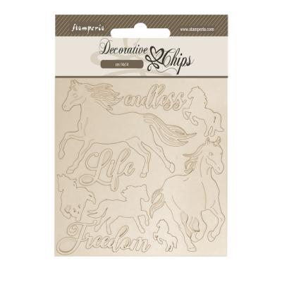 Decorative Chips 14x14 cms Stamperia Silent Sea Horses