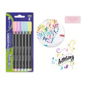 Set de 6 Rotuladores Lettering Pastel