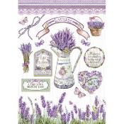  Papel Arroz Stamperia A-4 Lavanda