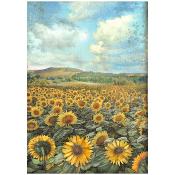  Papel Arroz   Stamperia A-4  Sunflower Art Landscape