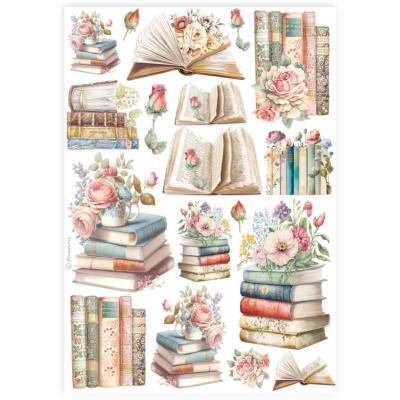 Papel de Arroz libros Stamperia A-4 