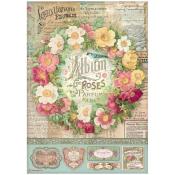  Papel Arroz  Stamperia A-4 Rose Parfum Album de Rosas