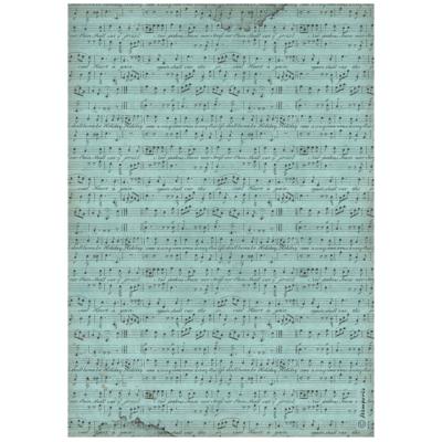 Papel de Arroz Partitura de fondo Stamperia A-4