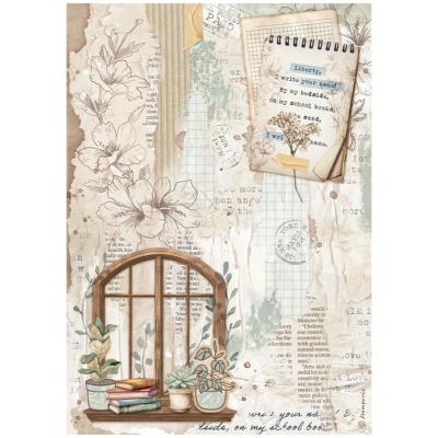 Papel de Arroz Secret Diary Stamperia A-4  ventana