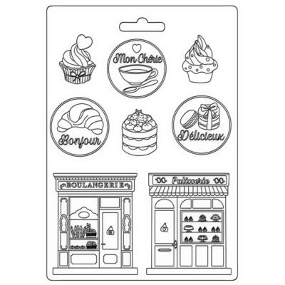 Stamperia Soft Mould A5 Create Happiness oh la la patisserie