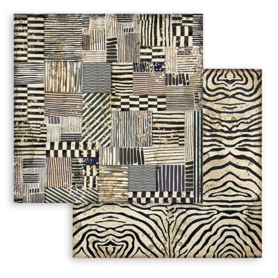 Hoja Stamperia 30X30  Savana zebra