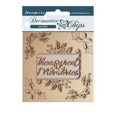 Decorative Chips Stamperia 14x14  cms. Romantic Christmas Memories