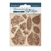 Decorative Chips Stamperia 14x14  cms. Romantic Garden House  hojas
