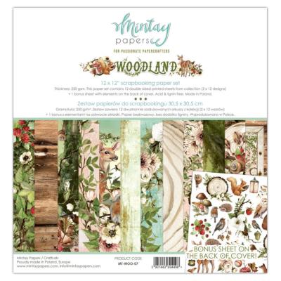 Kit de Papeles Scrap 30x30 Mintay By Karola Woodland