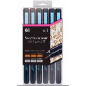 Set de 6 Bolígrafos ArtLiner Spectrum Noir Neutro