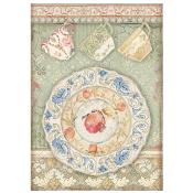  Papel Arroz   Stamperia A-4 Casa Granada  plato y tazas