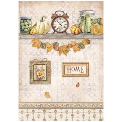 Papel de Arroz Golden Harmony Reloj y calabazas stamperia