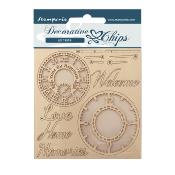 Decorative Chips Stamperia 14x14  cms. Create happines welcome home relojes