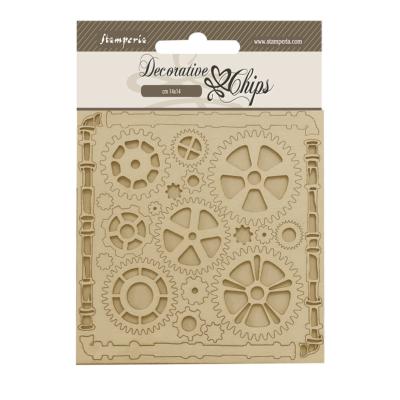 Decorative Chips Stamperia 14x14  cms. Songs of the Sea tubos y mecanismos