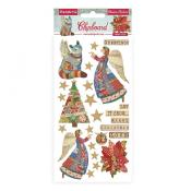 Chipboard - 15x30 Christmas Patchwork Stamperia